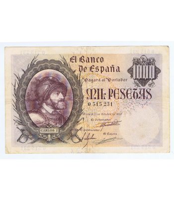 Billete de España 1000 Pesetas 21/10/1940. MBC+. Serie 0515231  - 1