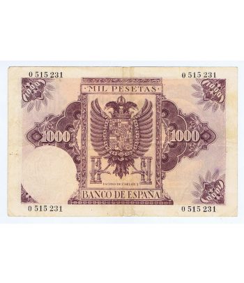 Billete de España 1000 Pesetas 21/10/1940. MBC+. Serie 0515231  - 2