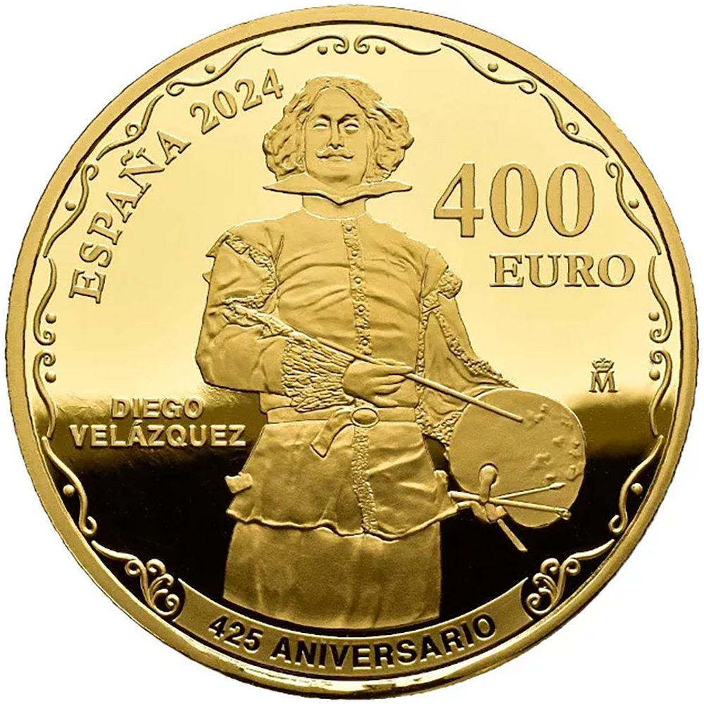 Moneda de España 400 euros 2024 Velázquez. Triunfo de Baco. Oro  - 1