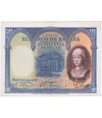 Billete de España 500 pesetas 1927. Serie 1828797  - 1