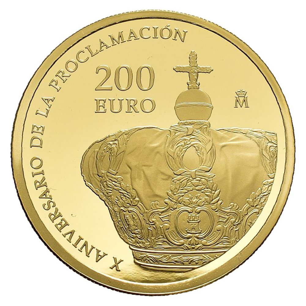 Moneda de España 200 euros 2024 Proclamación Felipe VI. Oro  - 1