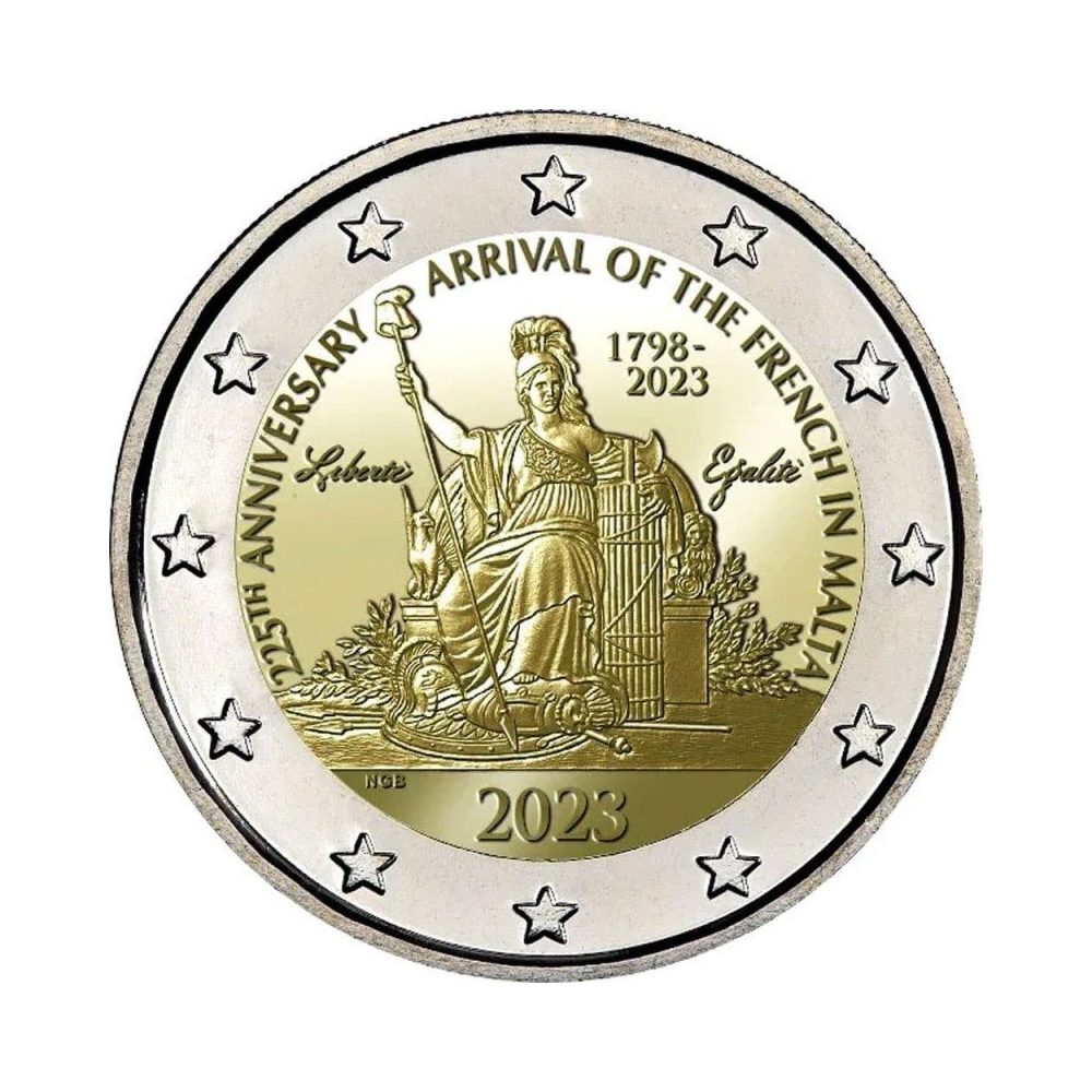 moneda 2 euros Malta 2023 Napoleón.  - 1