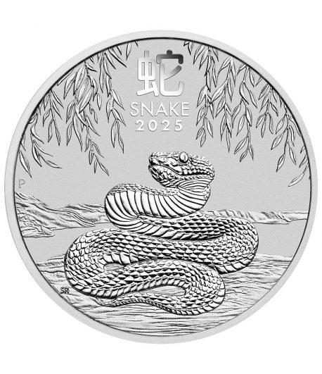 Moneda de plata Austalia 1$ año Lunar Chino de la Serpiente 2025  - 1