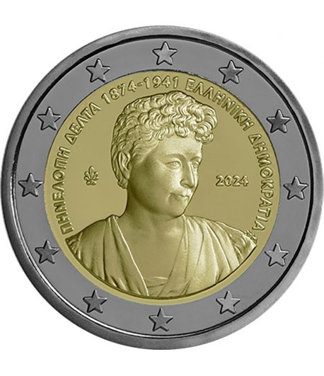 moneda 2 euros Grecia 2024 Penélope Delta  - 1