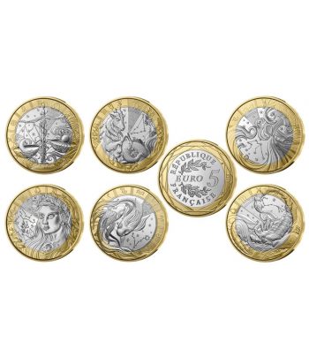 Monedas 5 euros Francia año 2025 Colección Astronomia Zodiaco  - 3