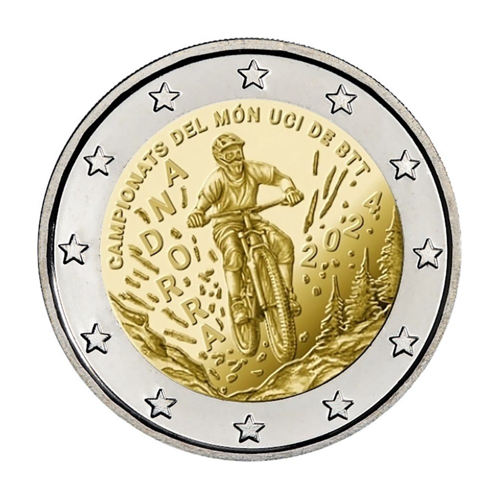 moneda de Andorra 2 euros 2024 Campionats de BTT  - 1