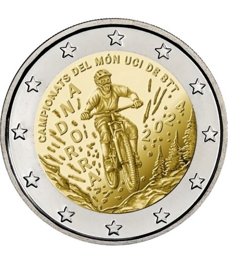 moneda de Andorra 2 euros 2024 Campionats de BTT  - 1