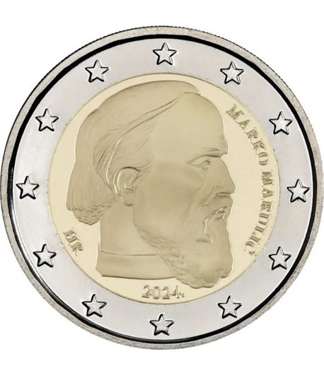 moneda 2 euros Croacia 2024 Marko Marulic.  - 1