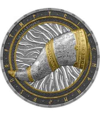 Moneda 2 onzas de Plata 10 Mark Alemania 2024 cuerno Gjallarhorn.  - 2