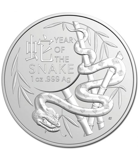 Moneda de plata Austalia 1$ año Chino de la Serpiente 2025  - 1