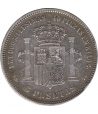 Moneda de España 5 Pesetas Plata 1871 *71 Amadeo I SD M.  - 2