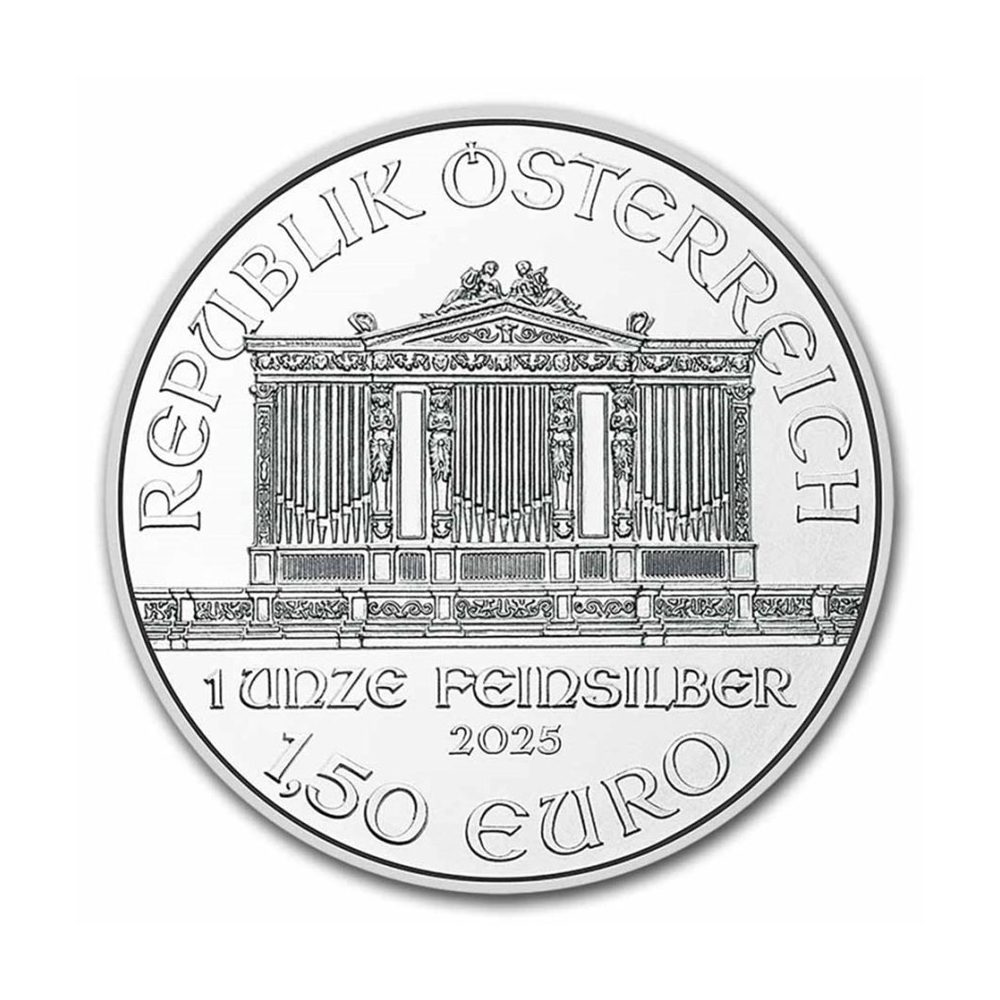 Moneda onza de plata 1,5 euros Austria Philarmonica 2025.  - 2