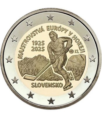 moneda 2 euros Eslovaquia 2025 Hockey sobre hielo.  - 1