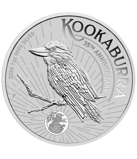 Moneda de plata 1$ Australia Kookaburra 2025. 35 aniversario  - 1