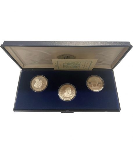 Estuche monedas Andorra 20 Diners 1984 Fauna.  - 1