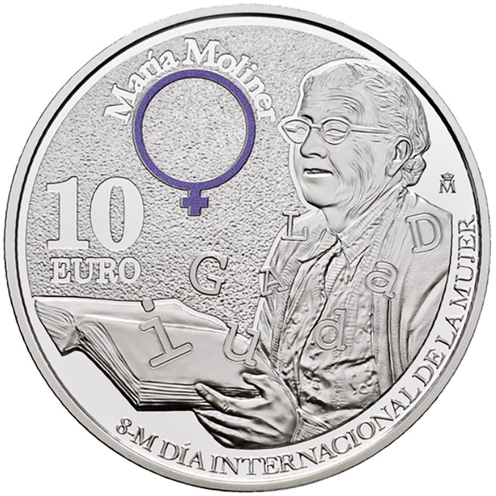 Moneda de España 10 euros 2025 María Moliner. Plata  - 1