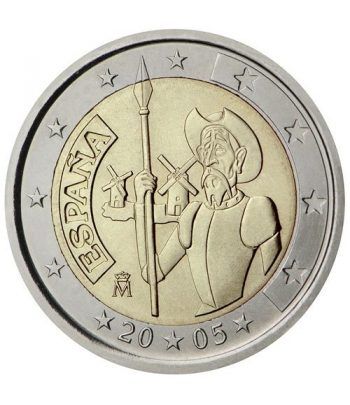 moneda conmemorativa 2 euros España 2005 Quijote.